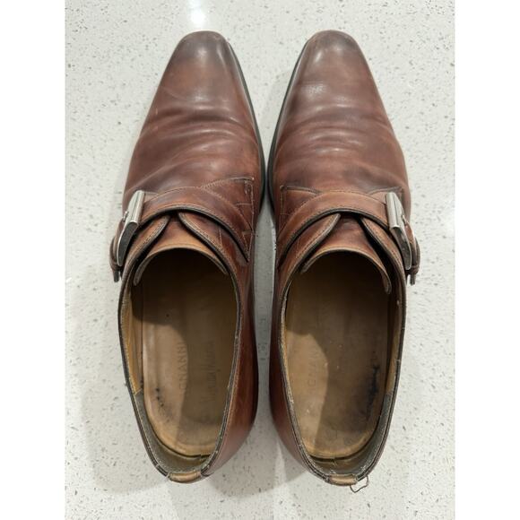 Magnanni for Neiman Marcus Size 9.5 M Brown Buckle Loafers, 18120, Made in Spain main image 7